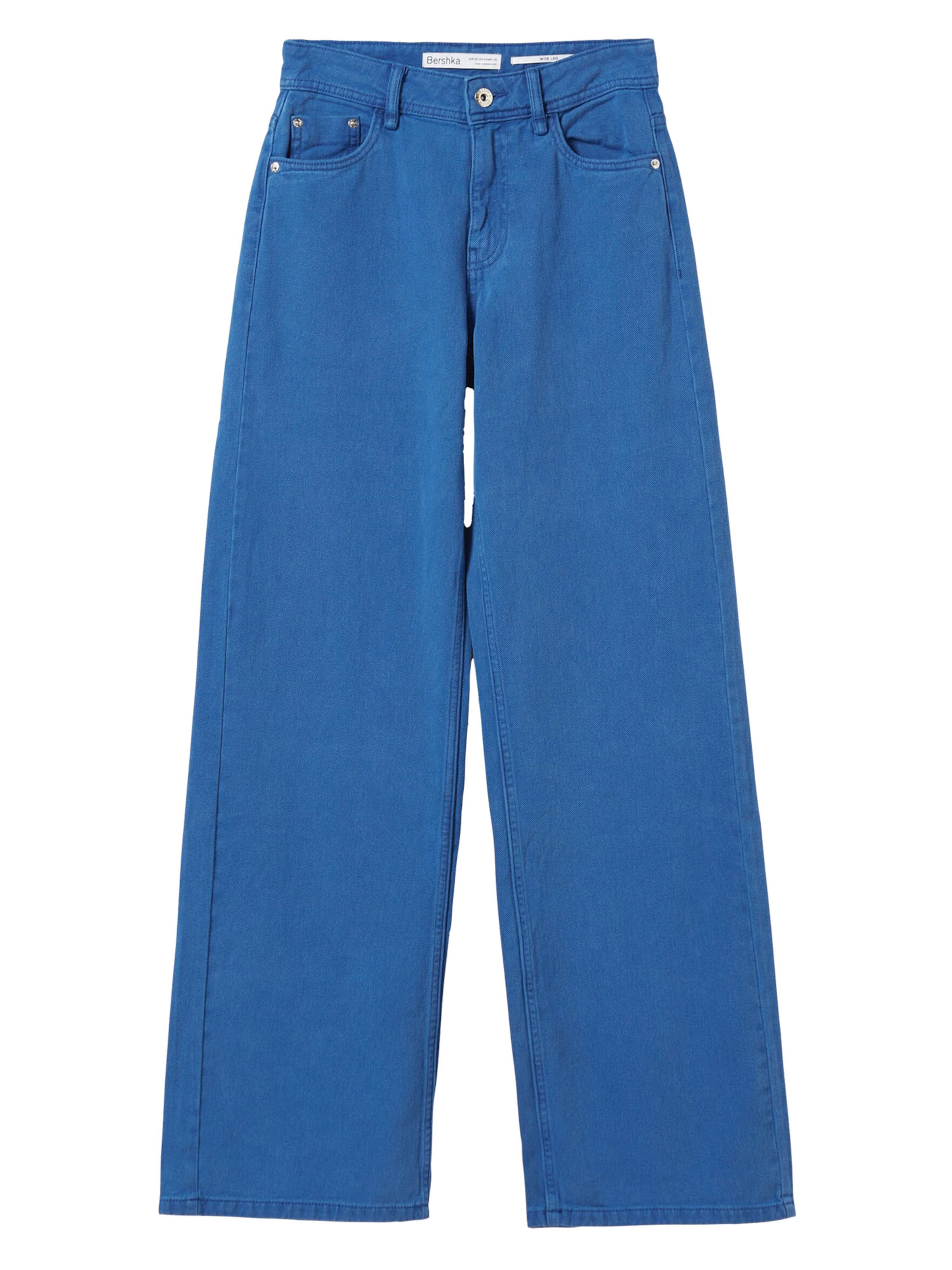 Bershka Wide leg Jeans i blå: framsida