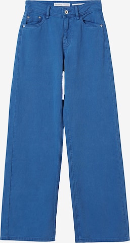 Bershka Wide leg Jeans in Blue: front