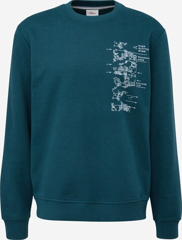 Sweat-shirt s.Oliver en bleu : devant