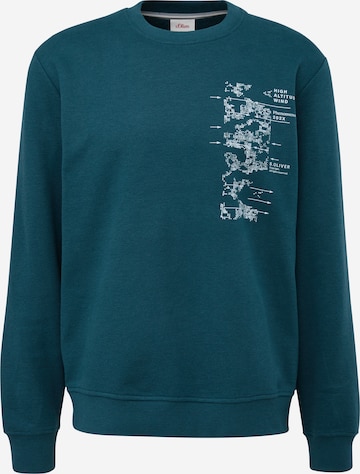 Sweat-shirt s.Oliver en bleu : devant