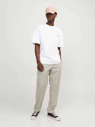 JACK & JONES Regular Pleat-Front Pants in Beige