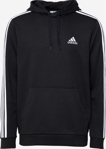 ADIDAS SPORTSWEAR Sportsweatshirt 'Essentials 3-Stripes' in Schwarz: predná strana