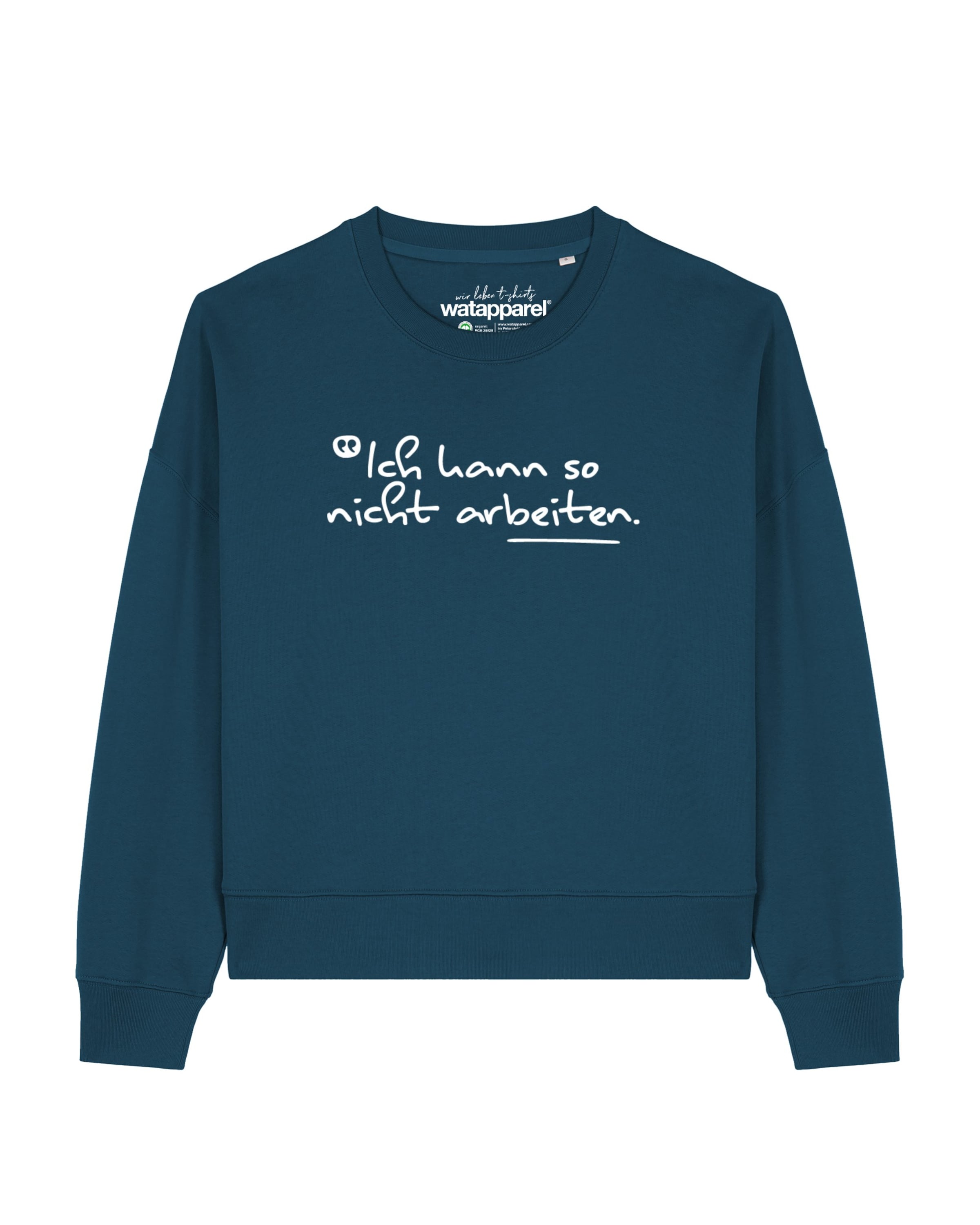 Sweat-shirt Watapparel en vert : devant