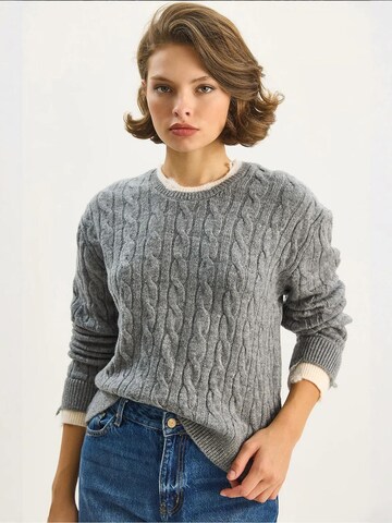 Pullover di Bianco Lucci in grigio: frontale