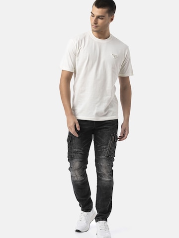 CIPO & BAXX Regular Jeanshose 'CD679', Straight Leg in trendiger Used-Optik in Schwarz