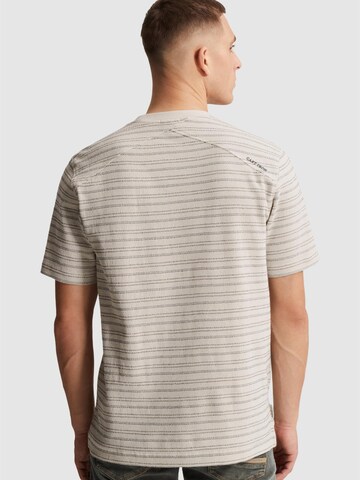 CAST IRON Shirt 'T-shirt with stripe texture' in Grijs