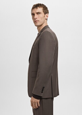 MANGO MAN Regular fit Suit Jacket 'Milan' in Brown