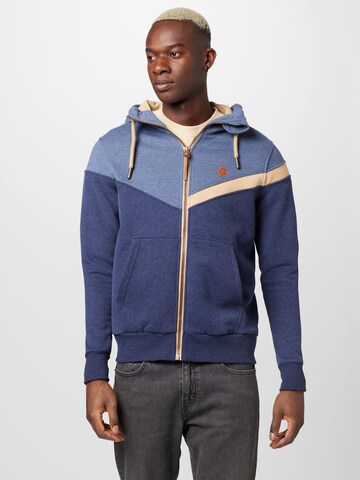 Alife and Kickin Zip-Up Hoodie 'JulianAK' in Blue: front