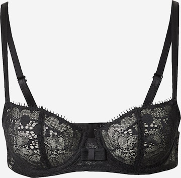 Balconette Sutien de la Chantelle pe negru: față