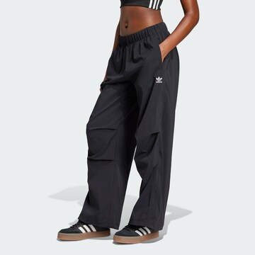 ADIDAS ORIGINALS Loose fit Trousers 'Essentials' in Black: front