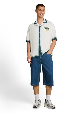TOM TAILOR DENIM Comfort Fit Hemd in Weiß