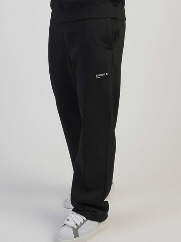 SikSilk Slimfit Sporthose 'Track Pants'‌‌‌‌‌‌ in Schwarz
