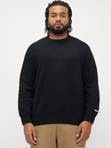 Jack & Jones Plus - Jersey 'JORNORREBRO' en negro: frente