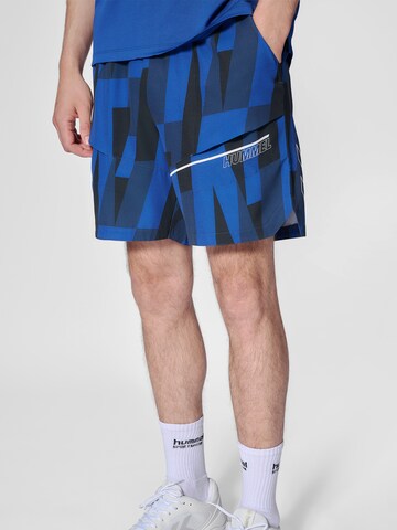 Regular Pantalon de sport 'Court' Hummel en bleu : devant