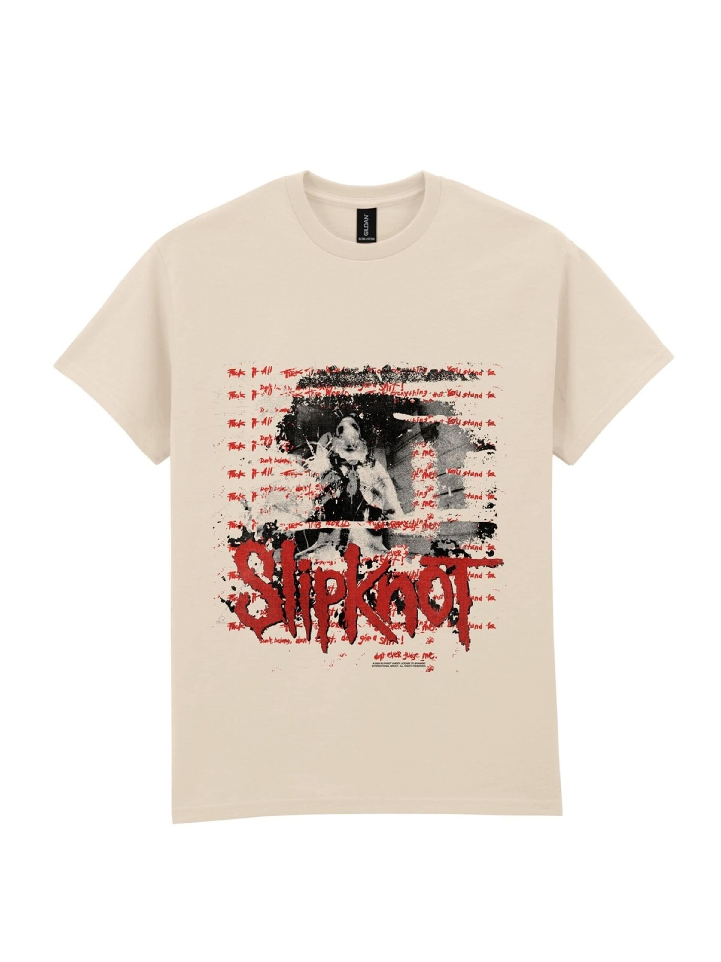 T-Shirt 'Slipknot Do Not Judge Us T-Shirt' SLIPKNOT en blanc : devant