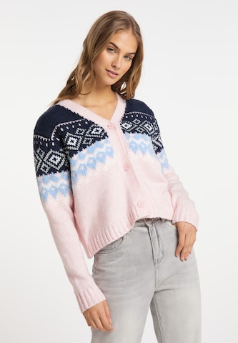 MYMO Knit Cardigan in Pink: front