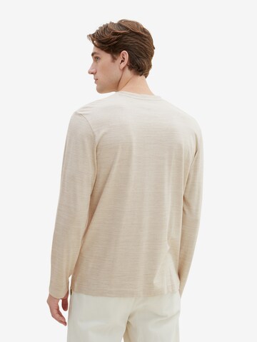 TOM TAILOR قميص 'Serafino' بلون بيج