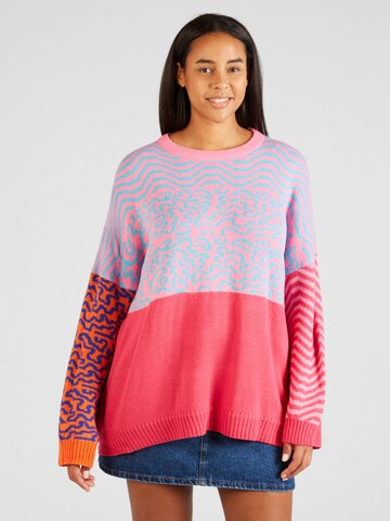 ONLY Carmakoma Pullover 'ADORA' in Pink: Vorderseite