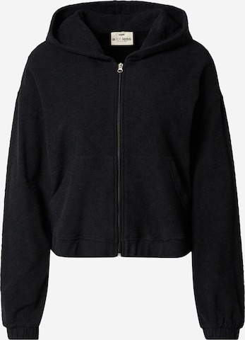 A LOT LESS Zip-Up Hoodie 'Tessa' in Black: front