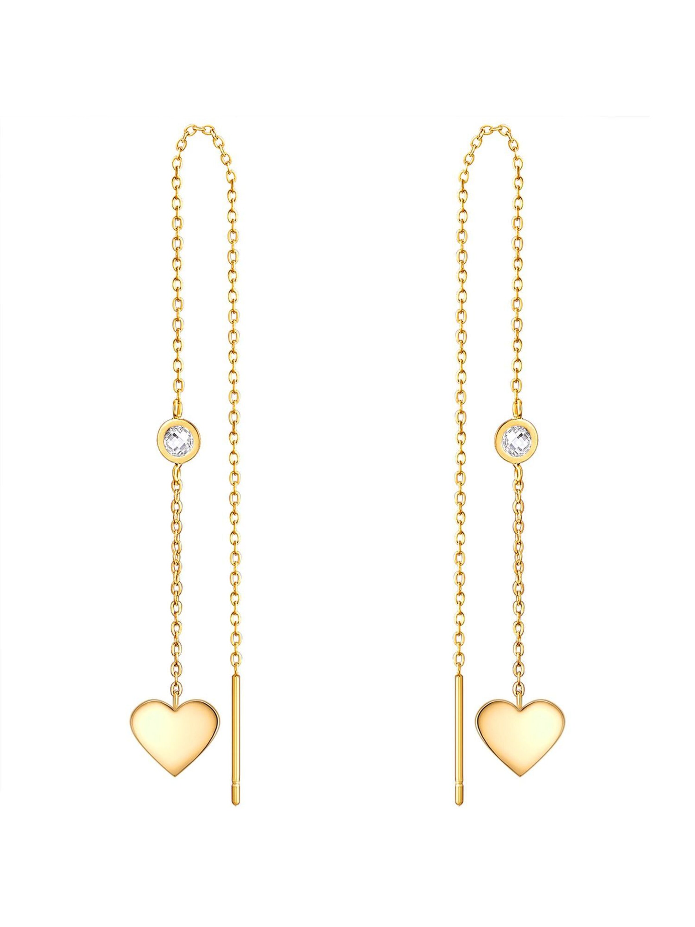 Boucles d'oreilles Eastside en or : devant