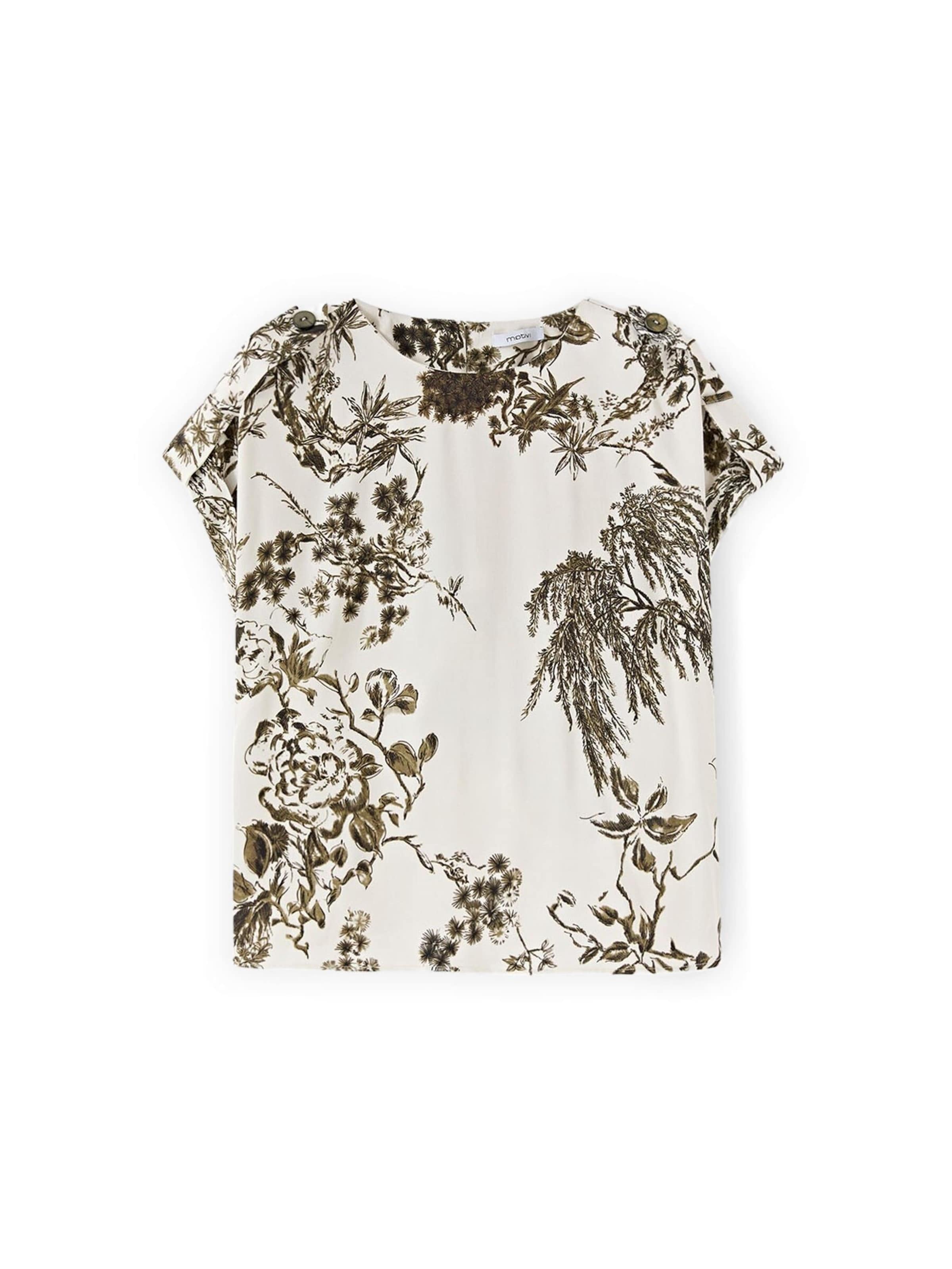 MOTIVI Blouse in Groen: voorkant