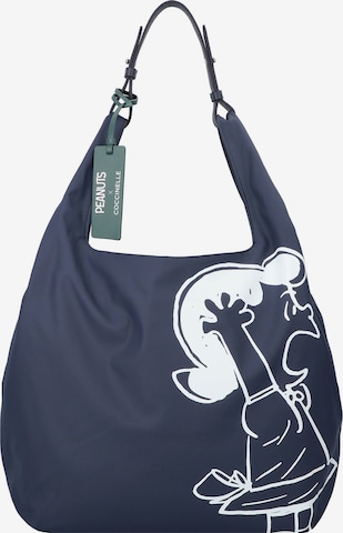 Sac bandoulière 'Peanuts ' Coccinelle en bleu : devant