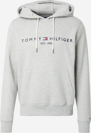 TOMMY HILFIGER Sweater majica u mornarsko plava / siva melange / crvena / bijela, Pregled proizvoda