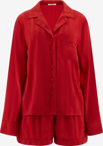 GUESS Short Pajama Set in Red: front