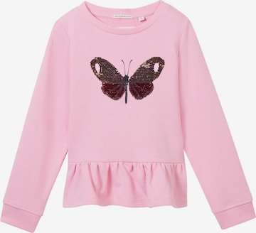 TOM TAILOR Sweatshirt in Roze: voorkant