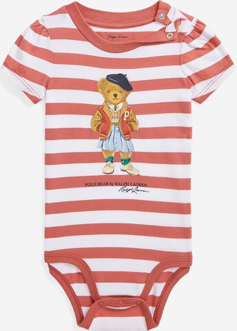 Tutina / body per bambino 'BEAR' di Polo Ralph Lauren in rosso: frontale