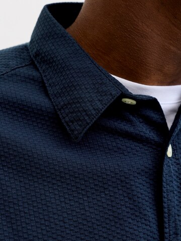 JACK & JONES Regular fit Button Up Shirt 'JORNANTUCKET' in Blue