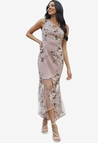 Chi Chi London Evening Dress in Pink: front