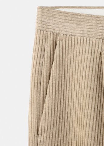 MANGO MAN Loose fit Pleated Pants 'Portici' in Beige