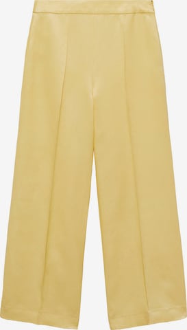 MANGO Wide leg Pleated Pants 'Limone' in Yellow: front