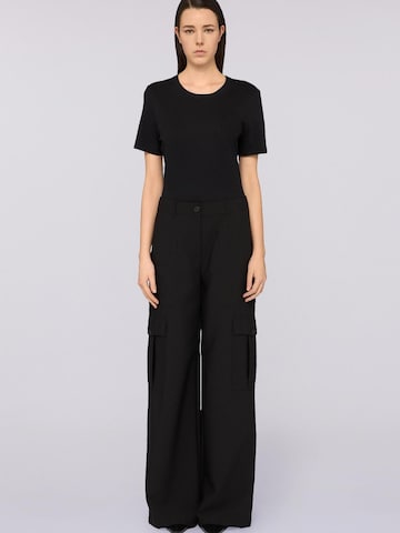 Wide Leg Pantalon Trussardi en noir