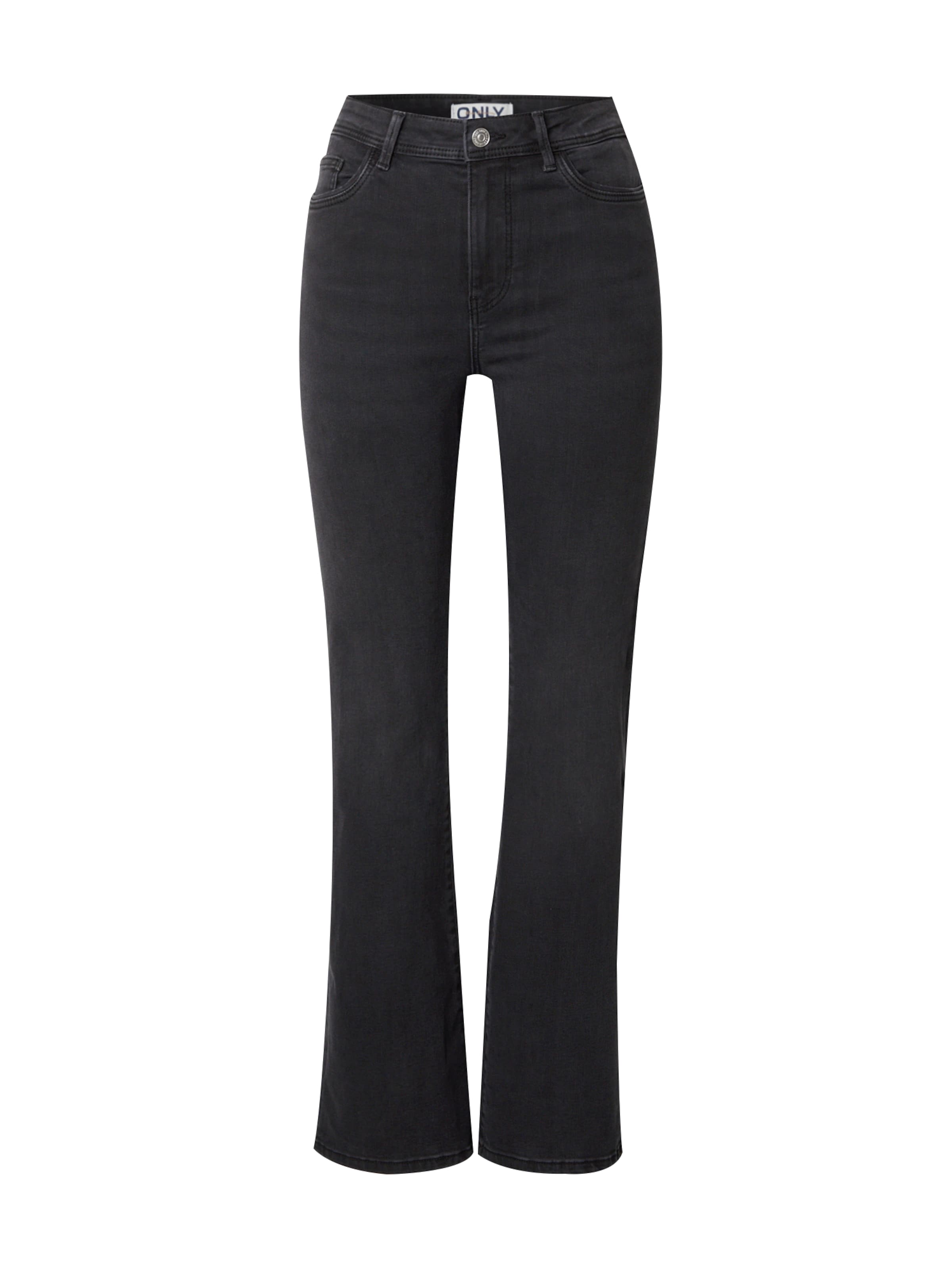 ONLY Levenevä Farkut 'ONLWAUW' värissä musta: etupuoli