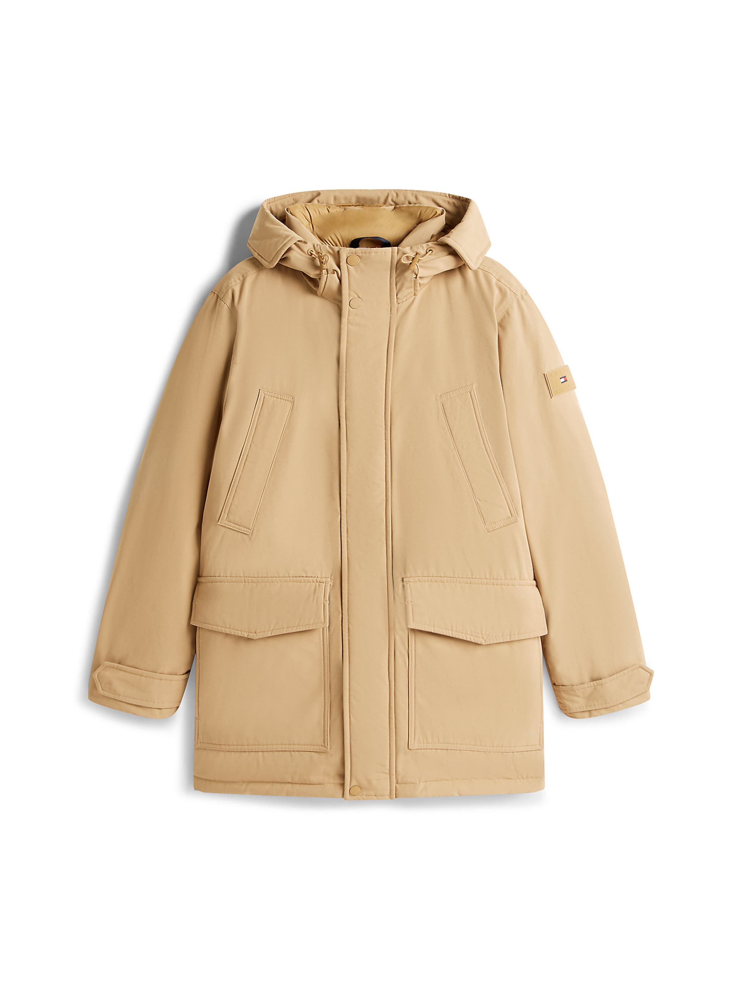 TOMMY HILFIGER Between-seasons parka in Beige: front