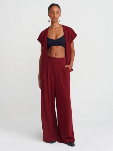 Dilvin Wide leg Pants in Red: front