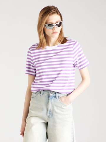 PIECES - Camisa 'Ria' em roxo: frente