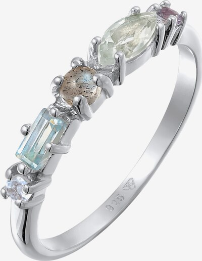 ELLI PREMIUM Ring in de kleur Beige / Pastelblauw / Mauve / Zilver, Productweergave