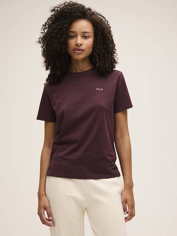 FILA Shirt 'LIGNANO tee'‌‌‌ in Braun: Vorderseite
