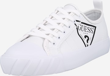 Sneaker low 'Kerrie' de la GUESS pe alb: față