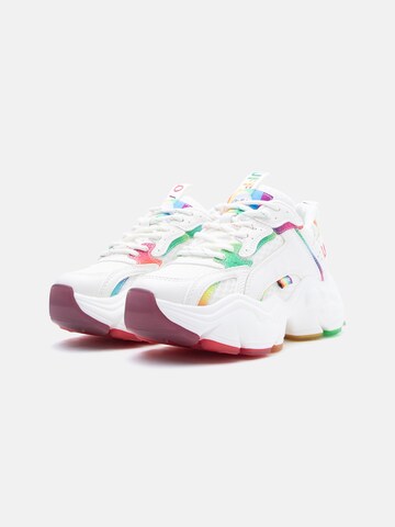 BUFFALO Σνίκερ χαμηλό 'BINARY SHADOW' σε λευκό