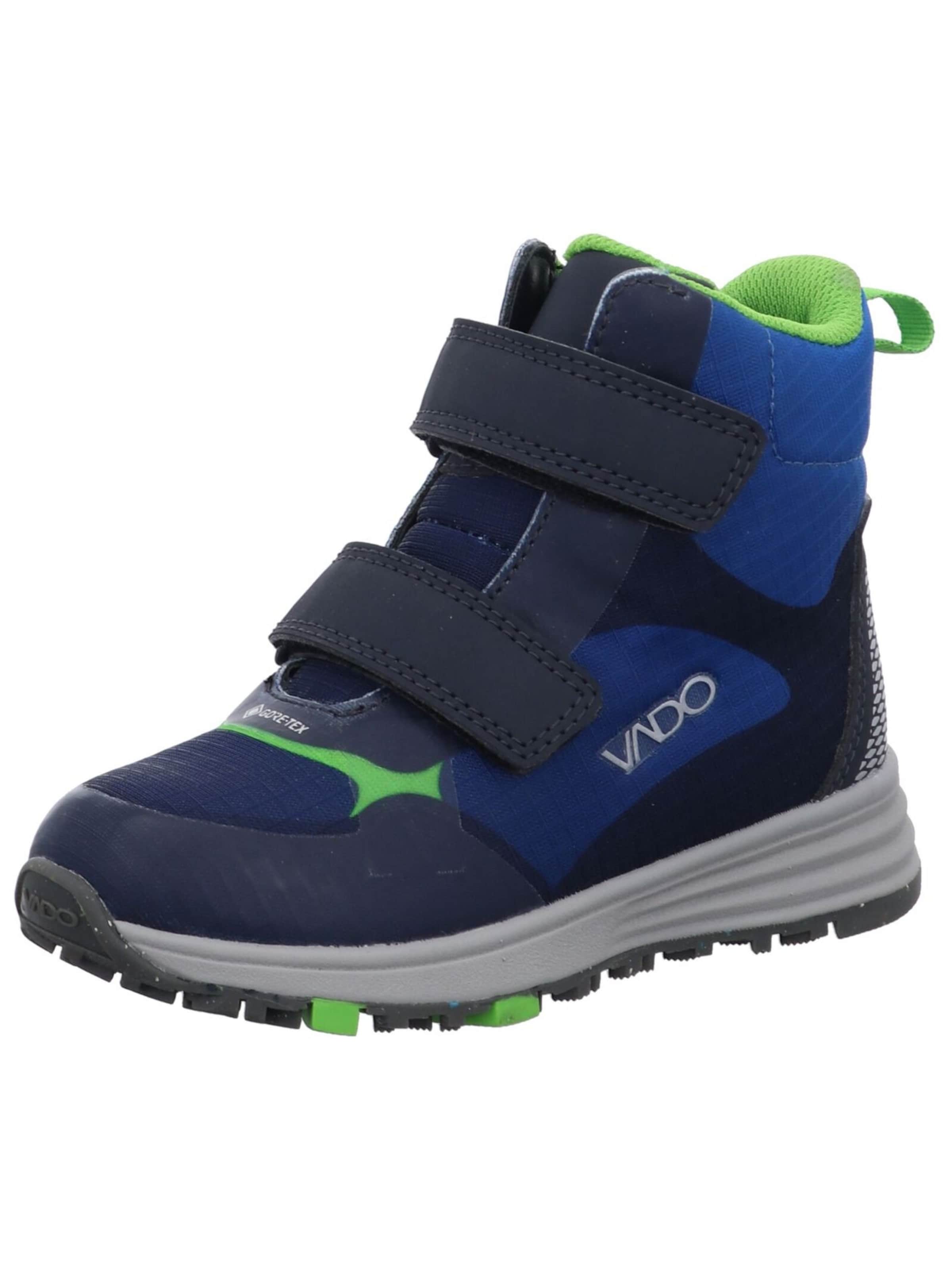 Bottes 'Smiley Velcro' Vado en bleu : devant