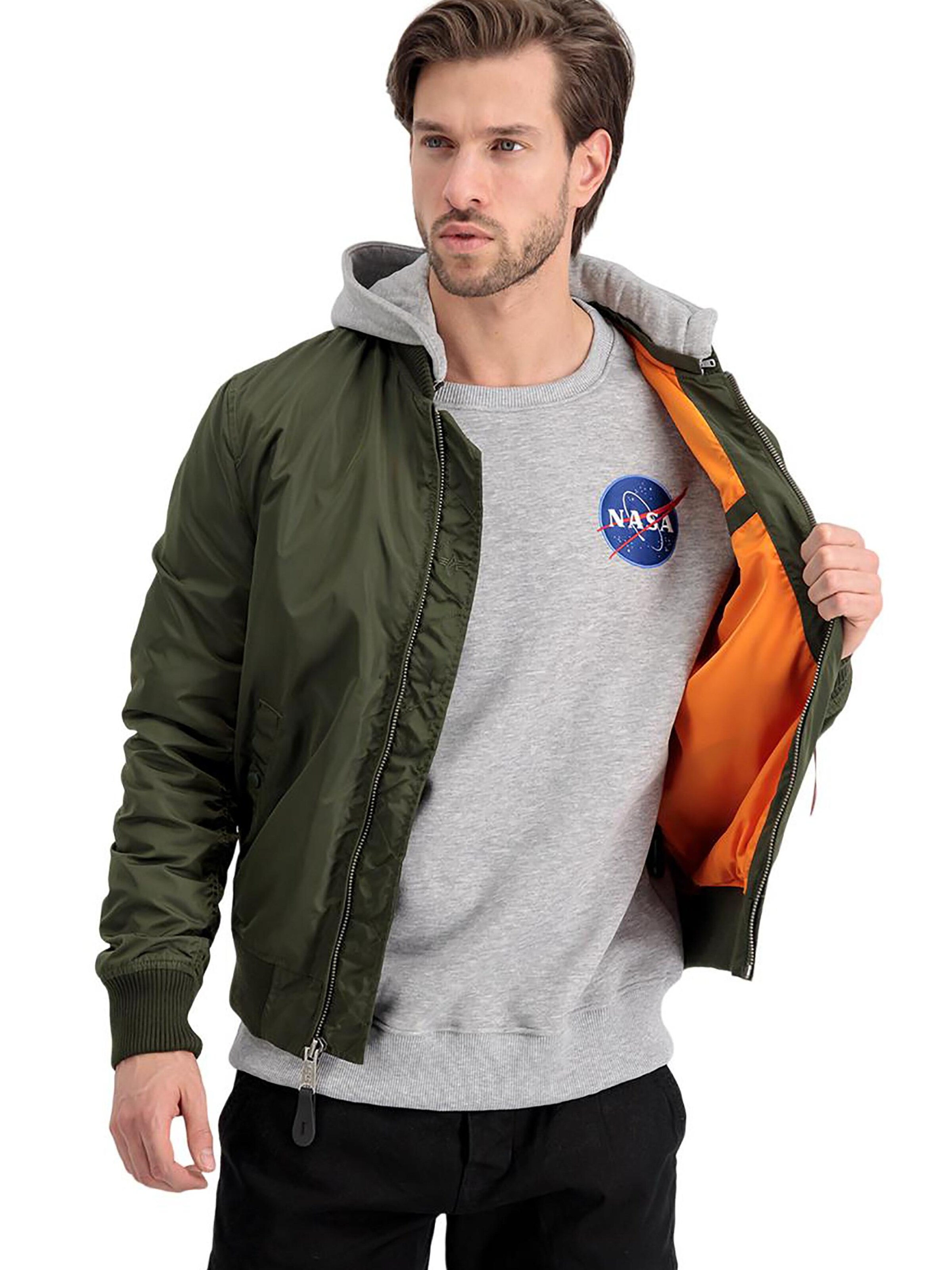 ALPHA INDUSTRIES Between-Season Jacket 'MA-1 TT' in Green