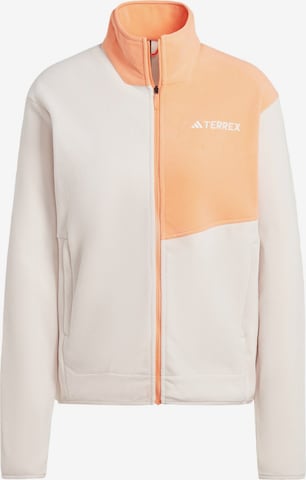 Veste en polaire fonctionnelle ADIDAS TERREX en orange : devant