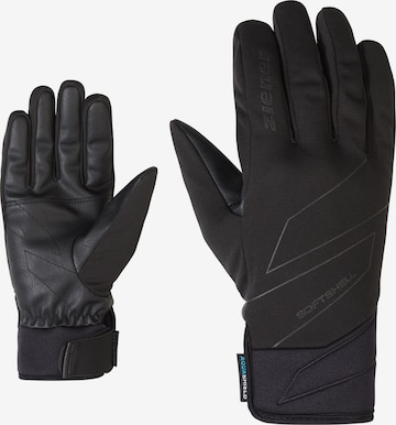 ZIENER Full Finger Gloves in Black: front