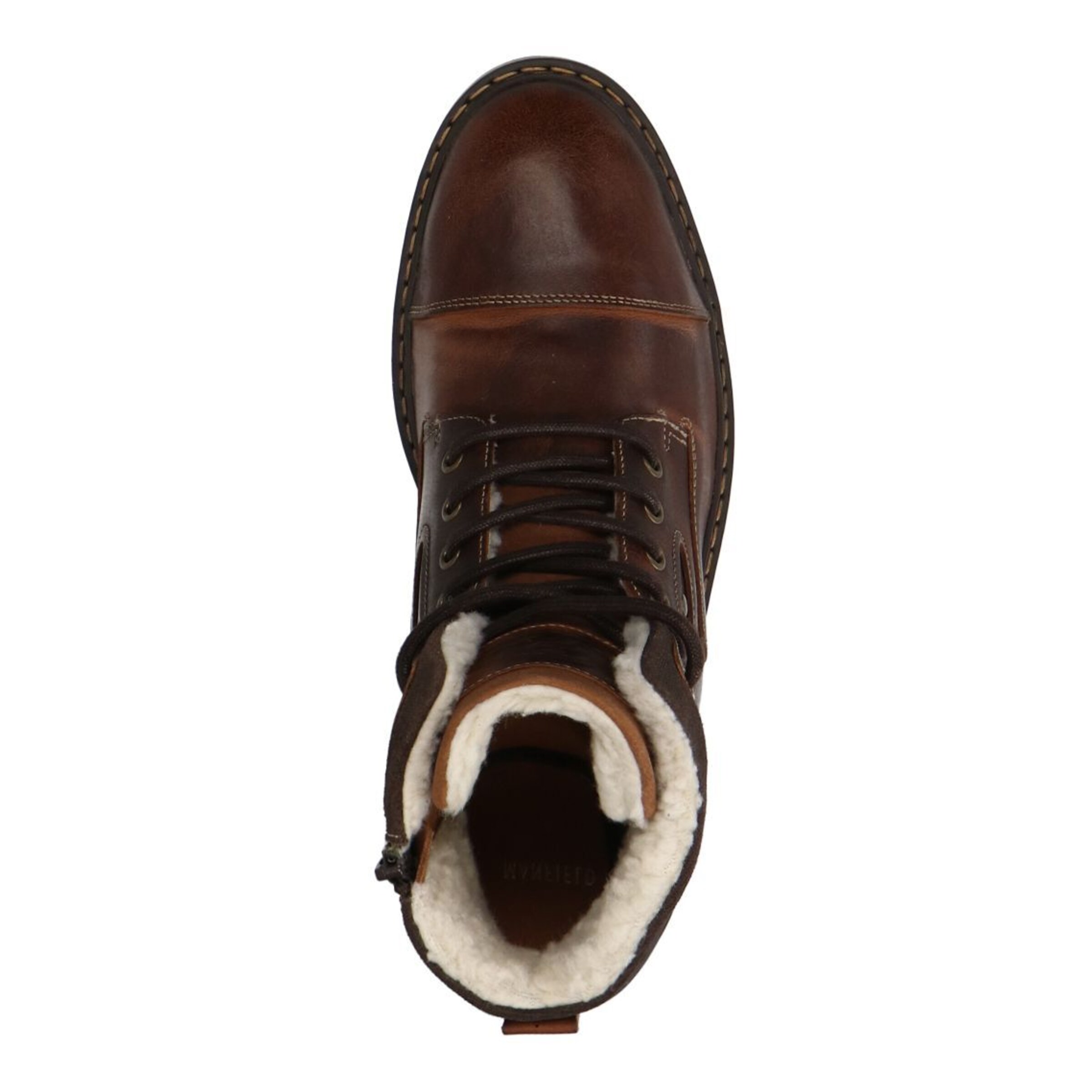 MANFIELD Lace-Up Boots in Brown