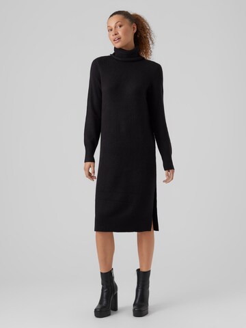 VERO MODA Knit dress 'New Wind' in Black: front