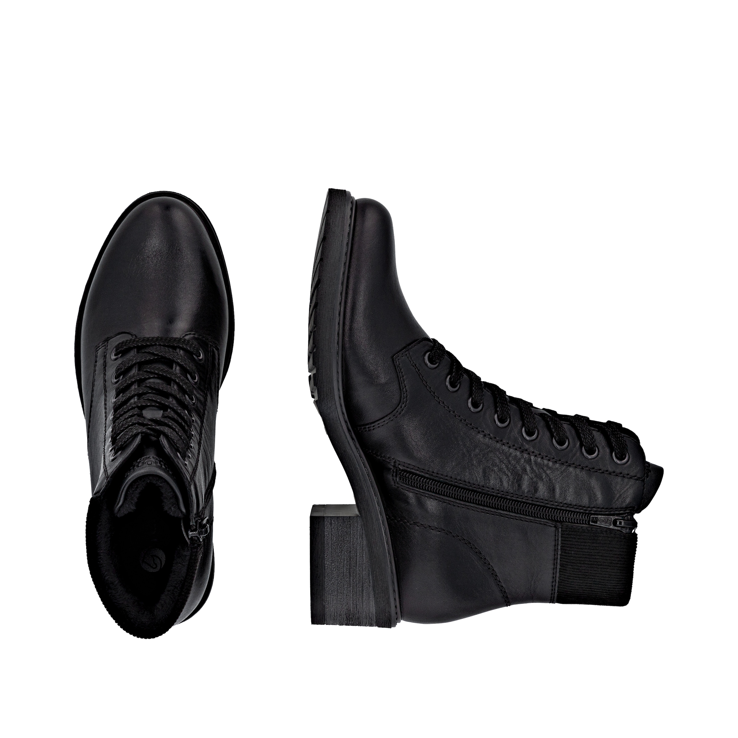 Bottines à lacets REMONTE en noir